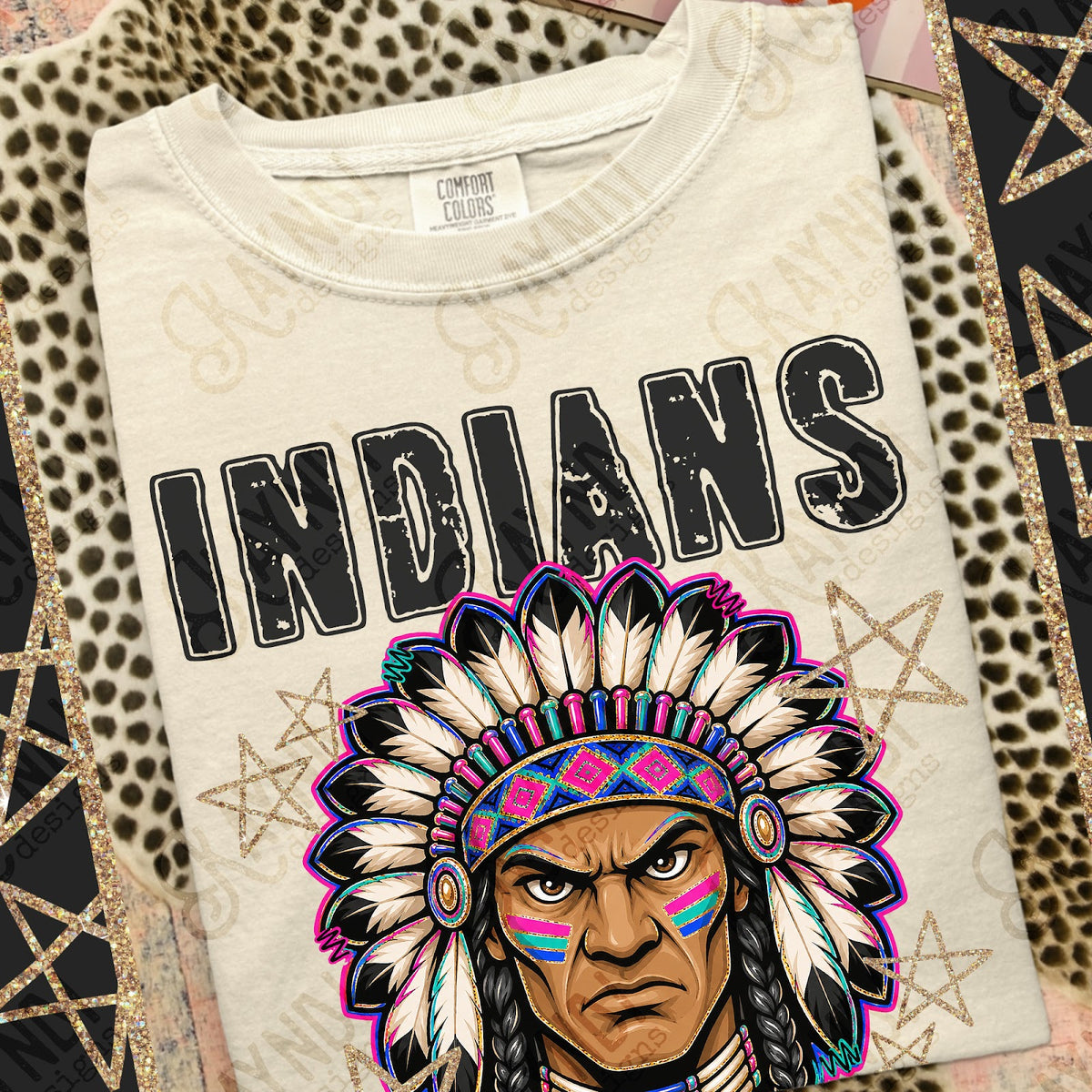 Grunge Varsity Indians Top