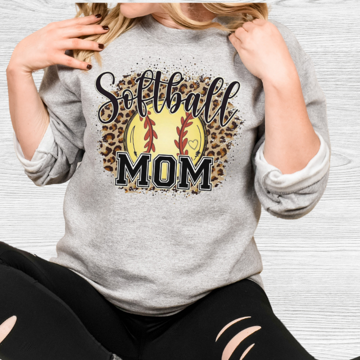 Softball Mom Leopard Top