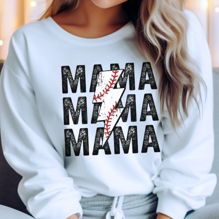 MAMA x3 Baseball Lightning Bolt Tops