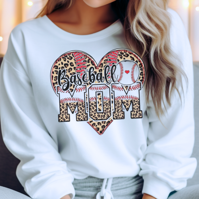 Baseball Mom Leopard Top