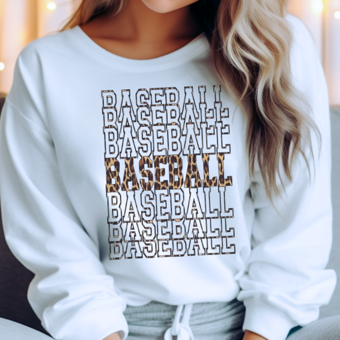 Baseball Leopard Graphic Top