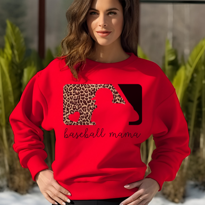 Leopard Baseball Mama MLB Top