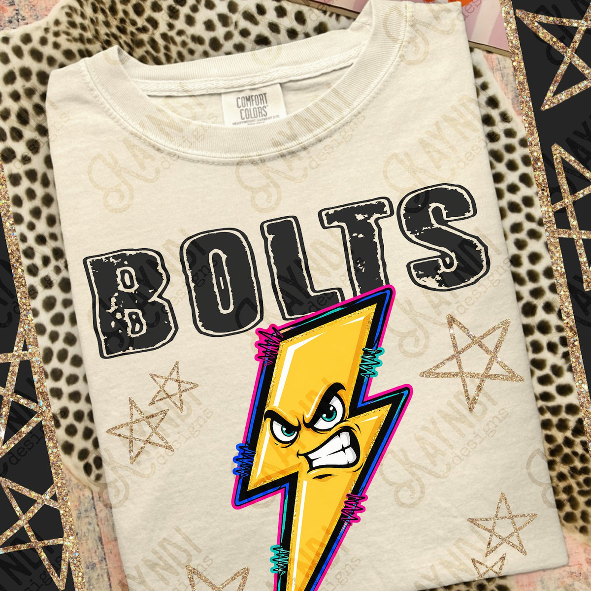 Grunge Varsity Bolts Top