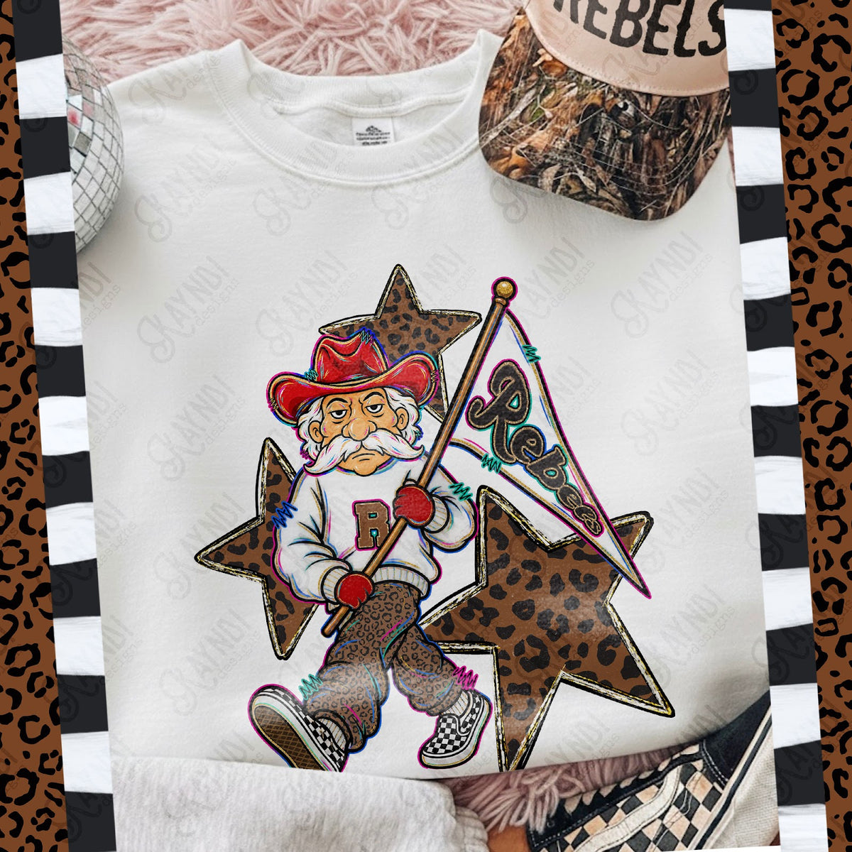 Leopard Sweats Rebels 2 Top