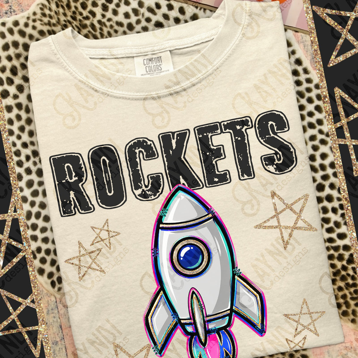 Grunge Varsity Rockets Top