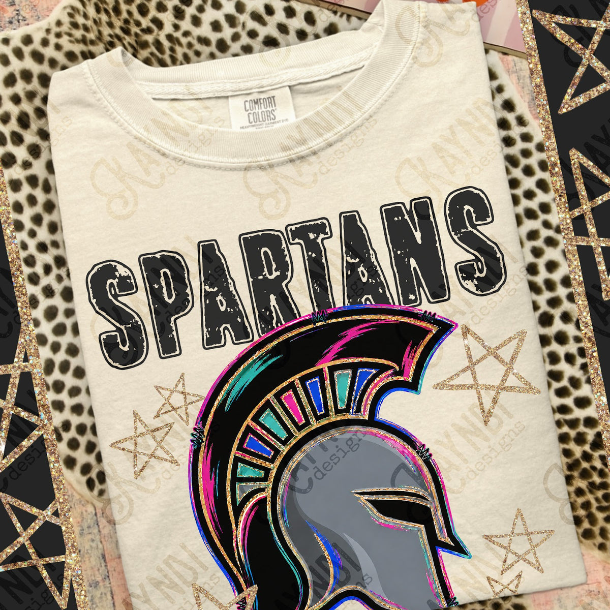Grunge Varsity Spartans 3 Top