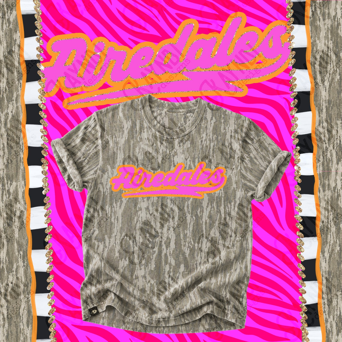Prism Script Airedales Top