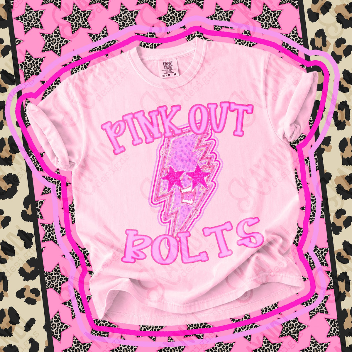 Pink Out Bolts 4 Top design mockup