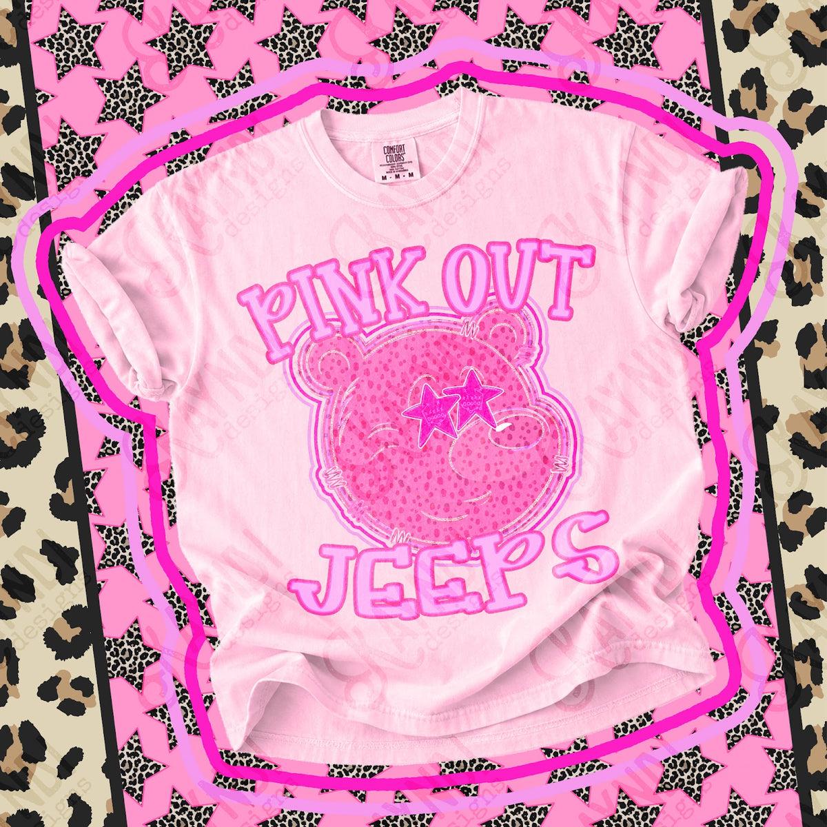 Pink Out Jeeps Top design mockup