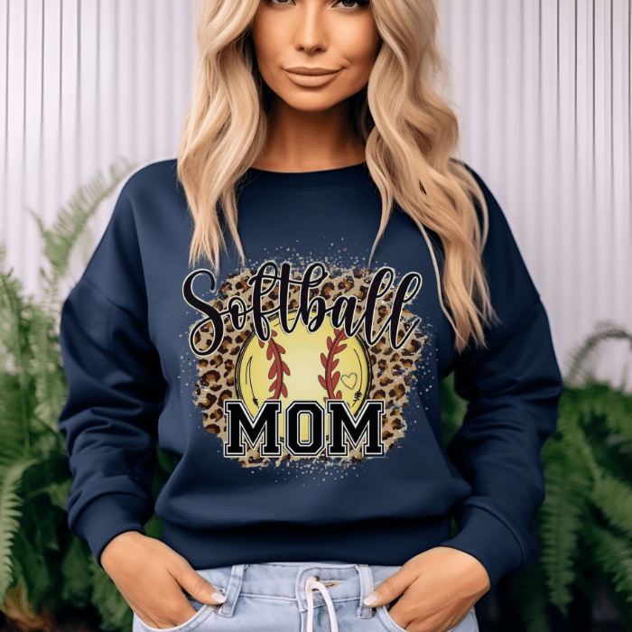 Softball Mom Leopard Top