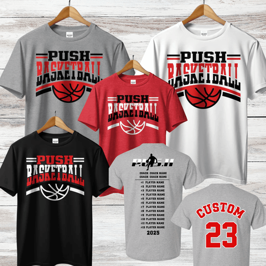 PUSH Basketball Design 8-Short Sleeve/ Long Sleeve Shirts