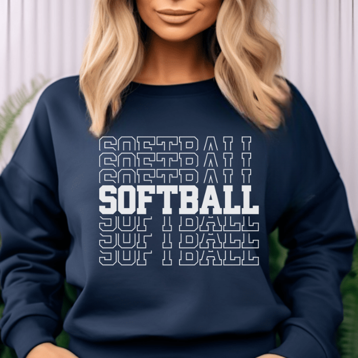 Softball on Repeat White Top