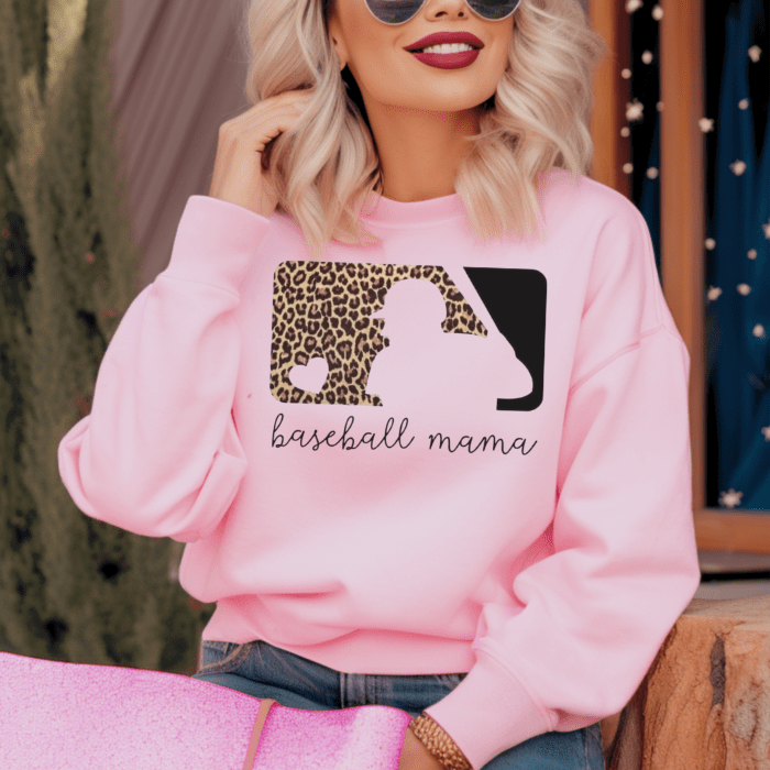 Leopard Baseball Mama MLB Top