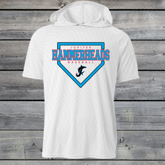 Jupiter Hammerheads Dri-Fit w/ Hood- Short & Long Sleeve- Design-B-WHITE