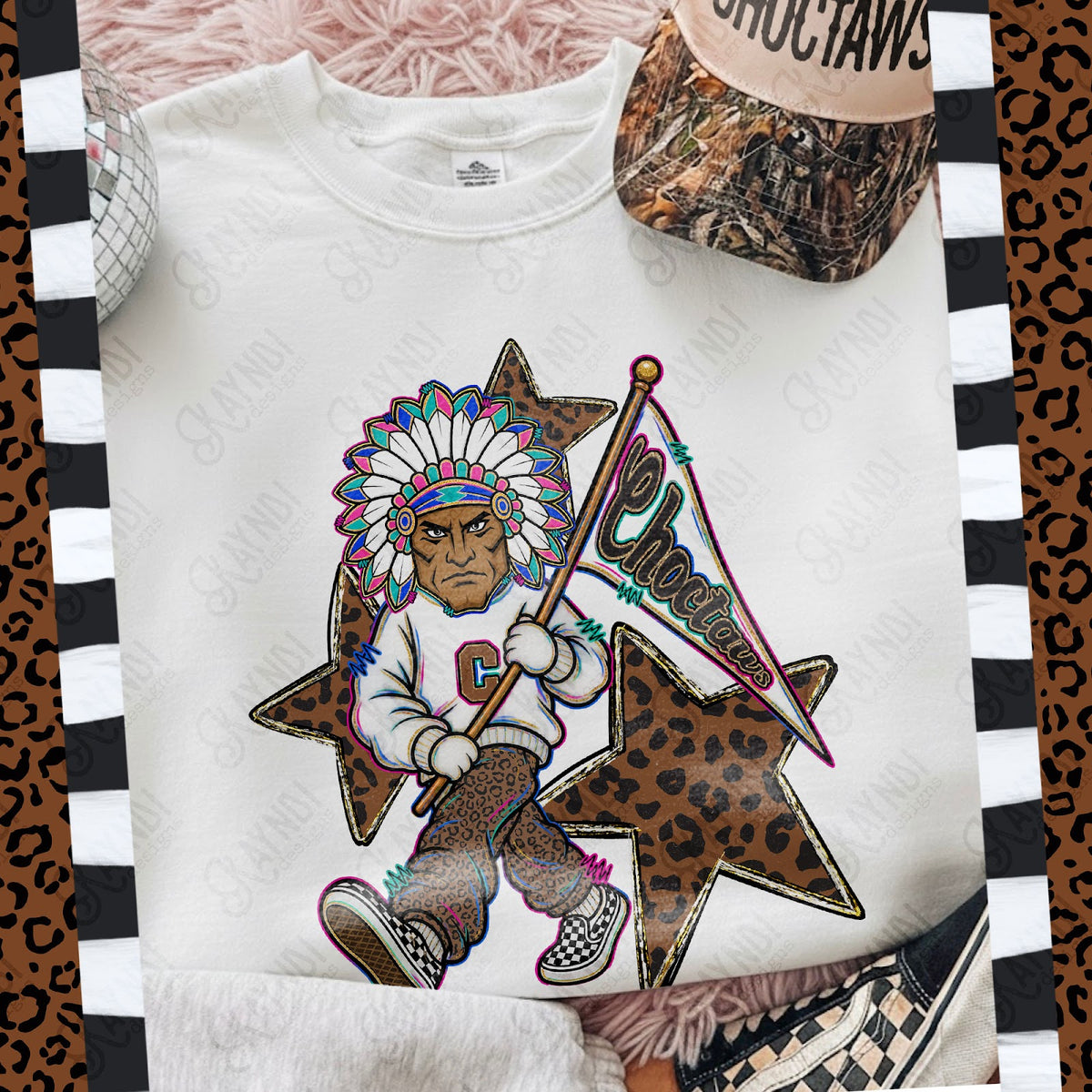 Leopard Sweats Choctaws 3 Top