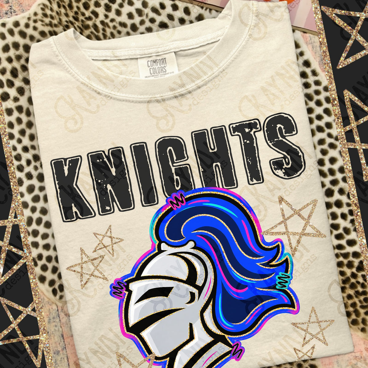 Grunge Varsity Knights 2 Top