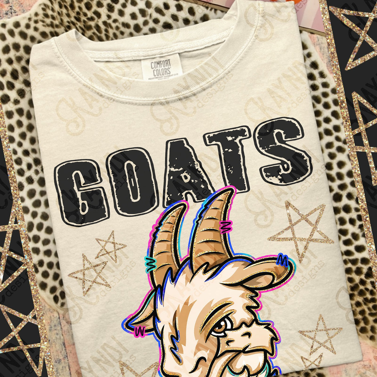 Grunge Varsity Goats Top