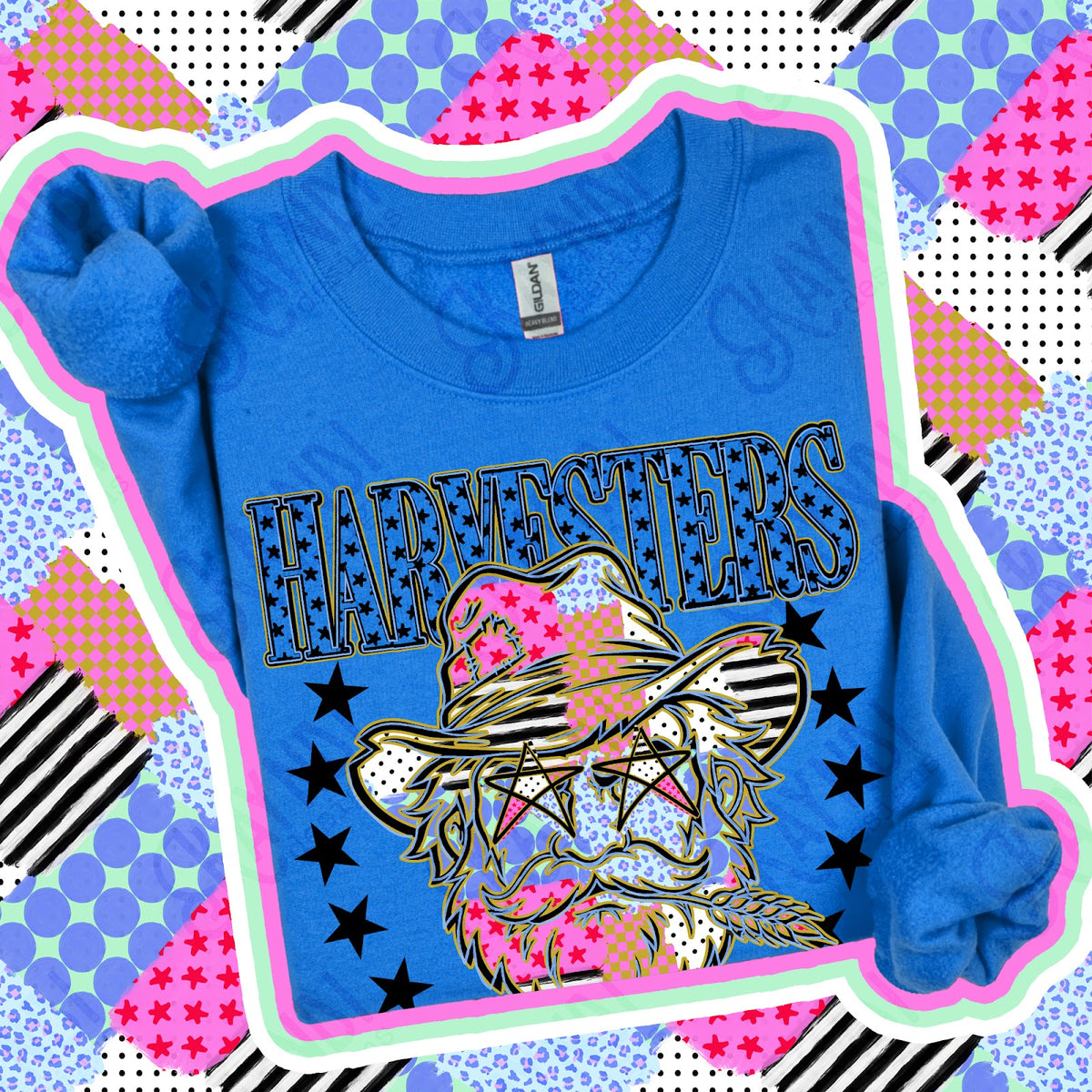 Patchwork Varisty Stars Harvesters Top