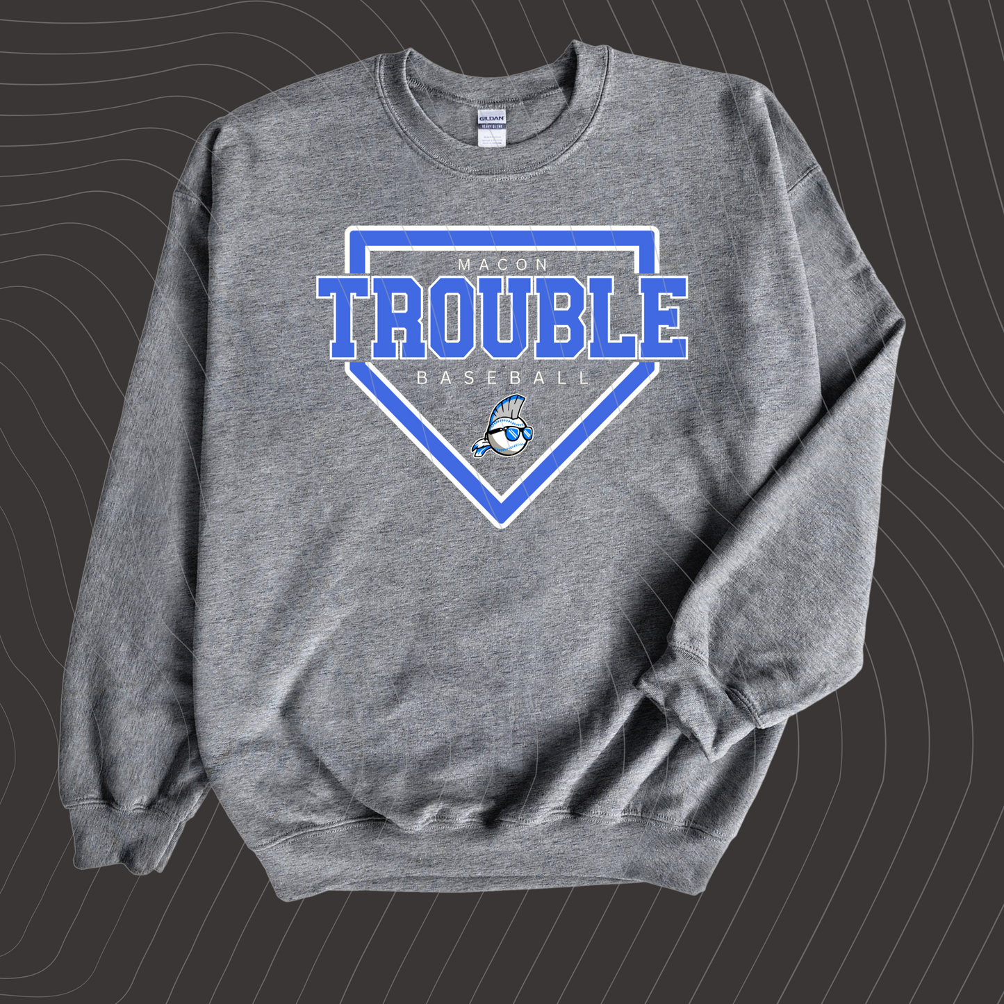 Macon Trouble-Design C- GRAY- Sweatshirt/ Hoodie