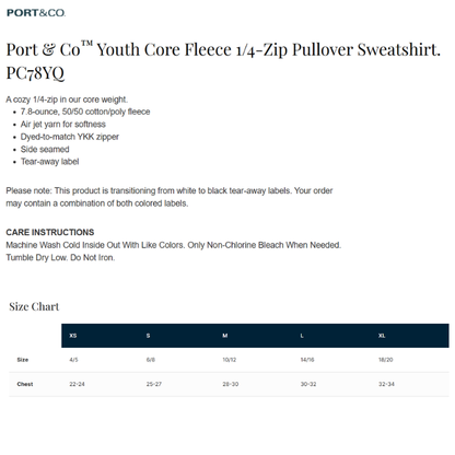 Savage 9U- Sport-Tek 1/4 Zip Fleece