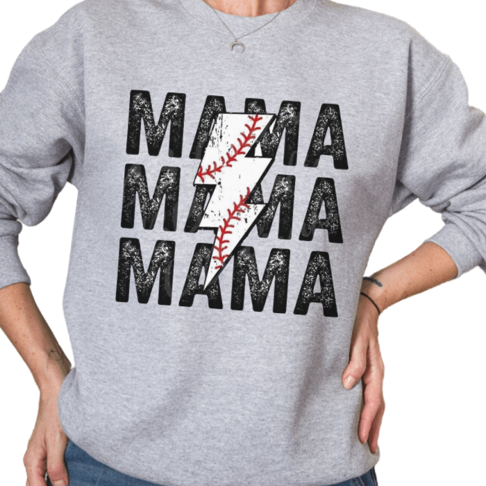 MAMA x3 Baseball Lightning Bolt Tops