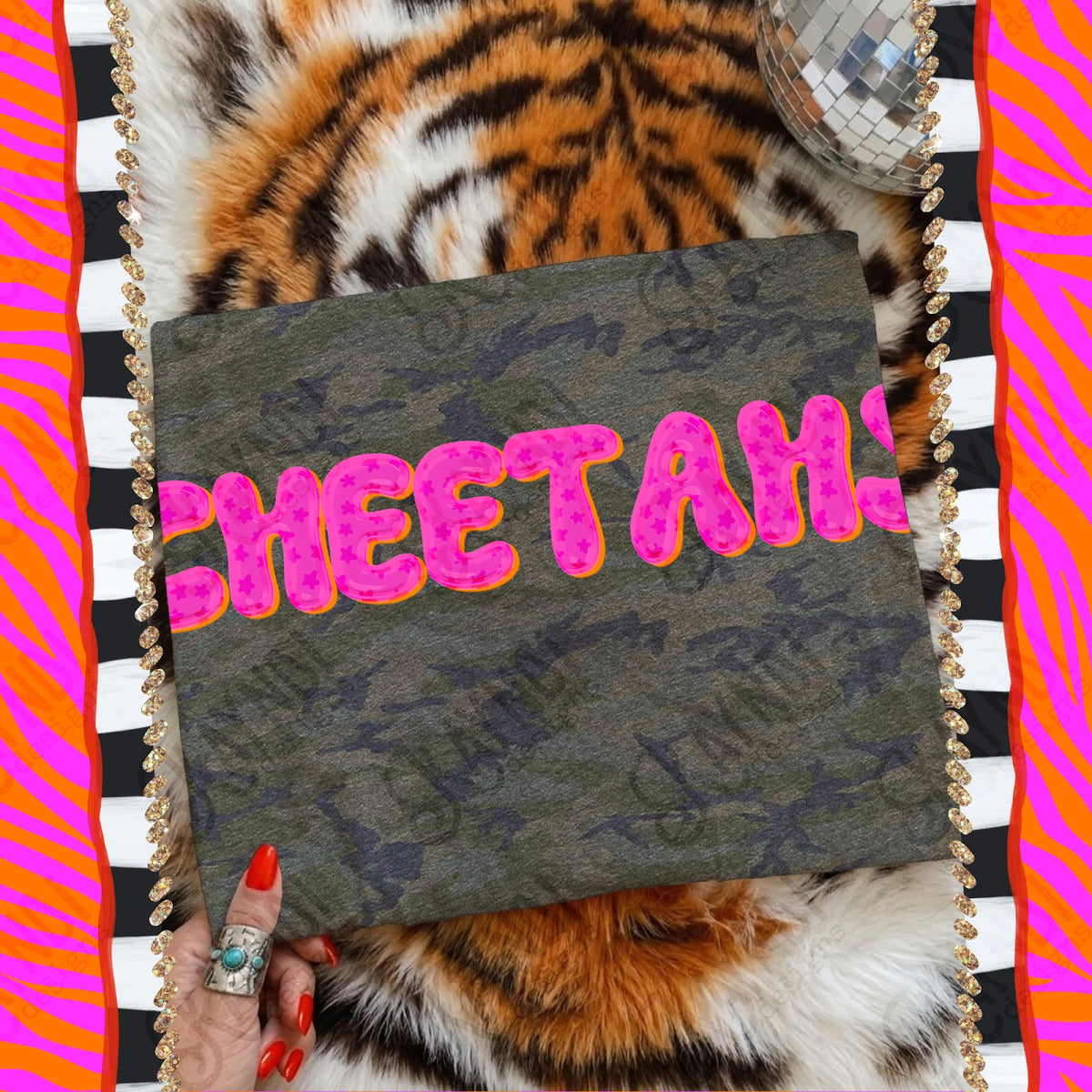 Bubble Stars Cheetahs Top
