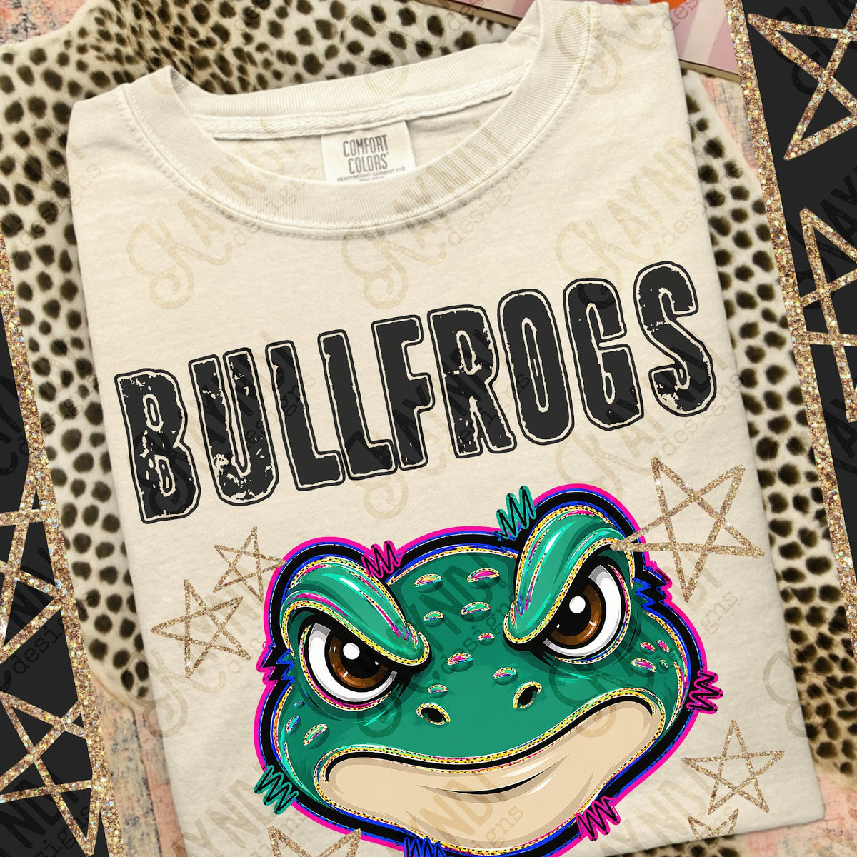 Grunge Varsity Bullfrogs Top