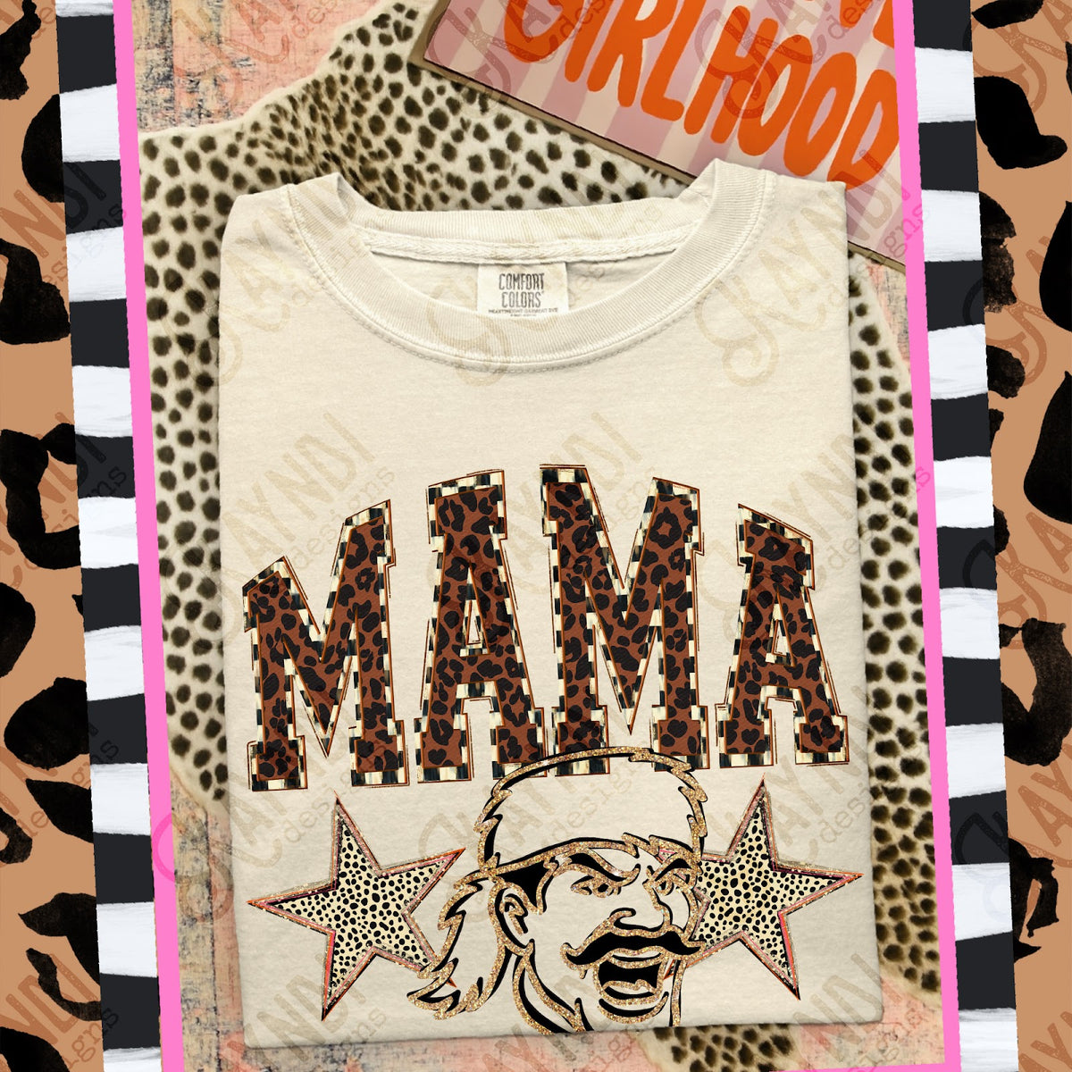 MAMA Mountaineers Top design mockup