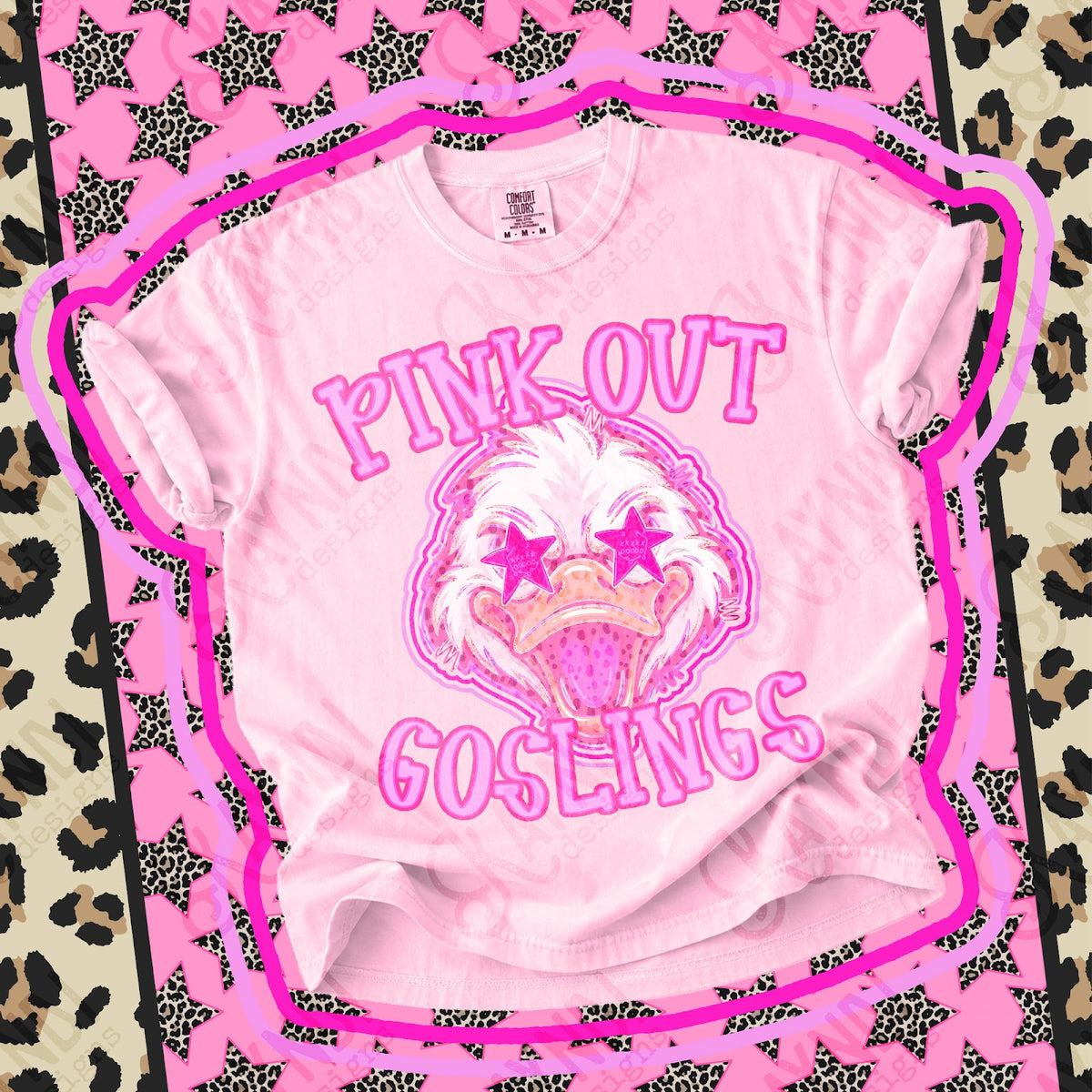 Pink Out Goslings Top design mockup