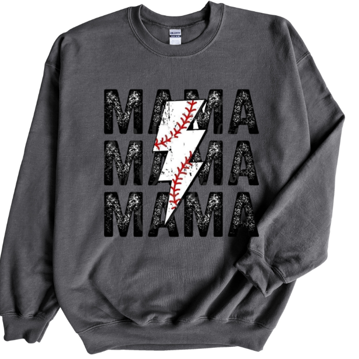 MAMA x3 Baseball Lightning Bolt Tops