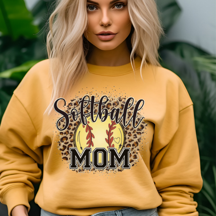 Softball Mom Leopard Top