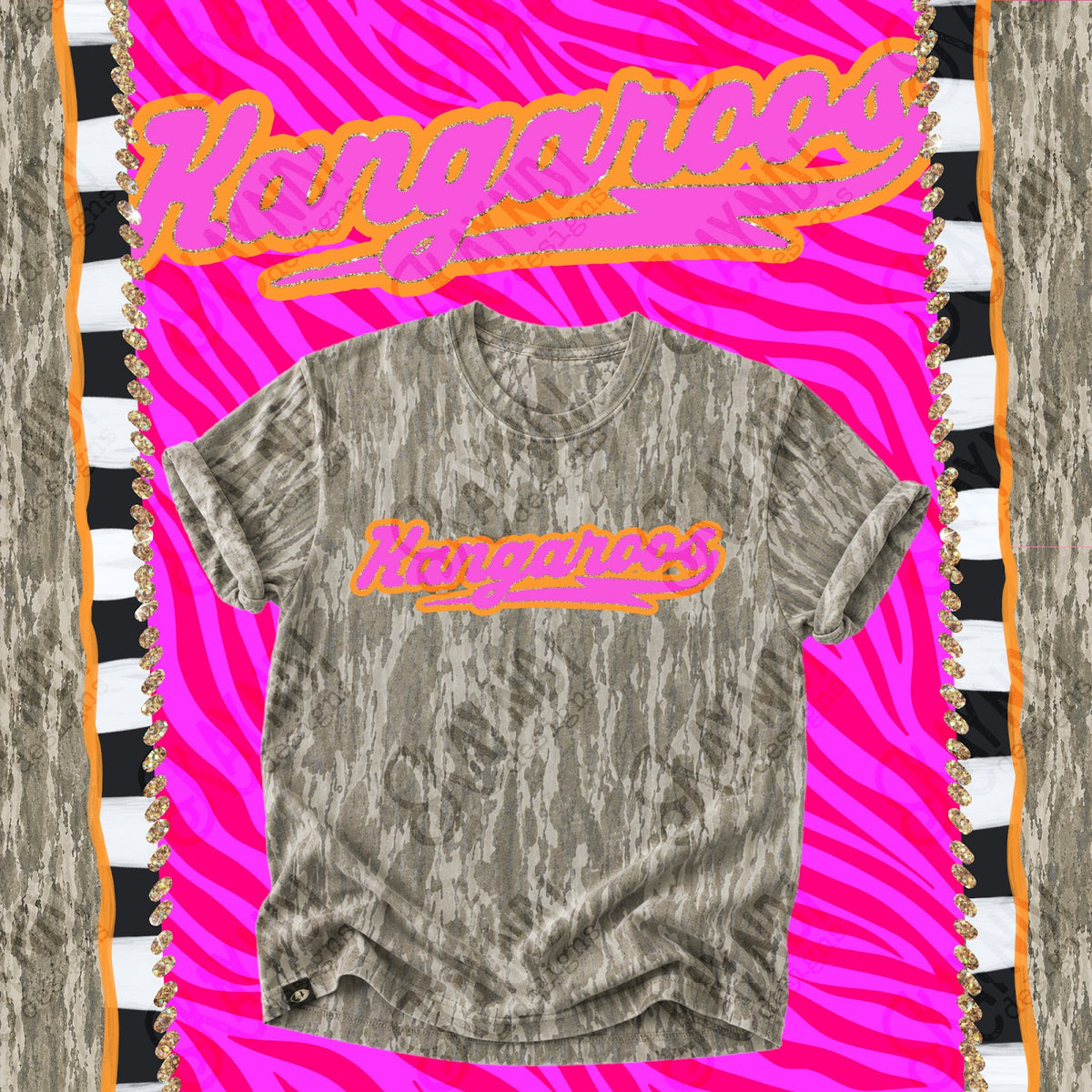 Prism Script Kangaroos Top