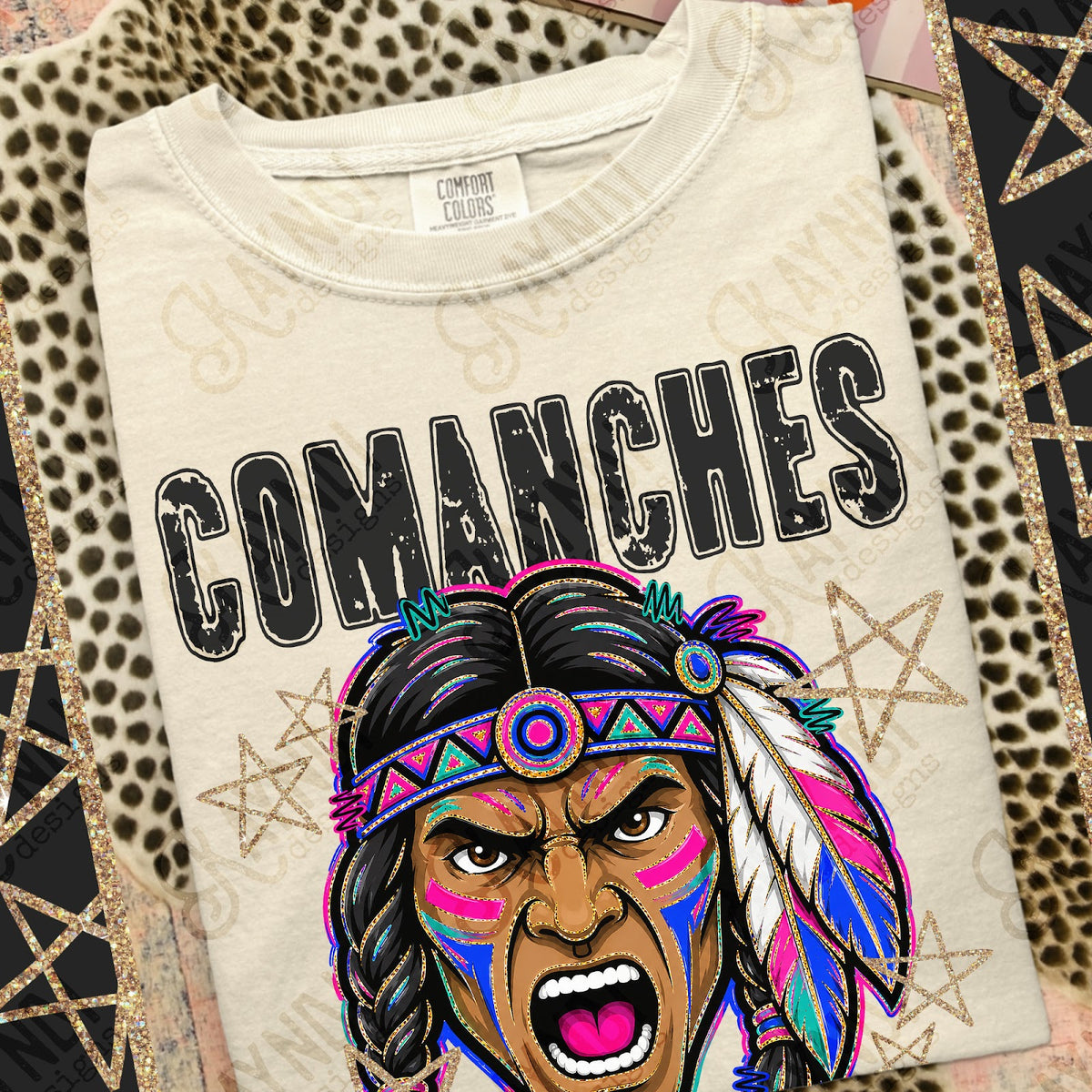 Grunge Varsity Comanches 2 Top