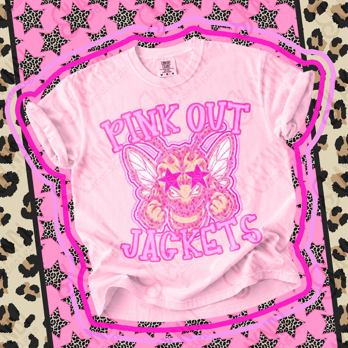 Pink Out Jackets 2 Top design mockup