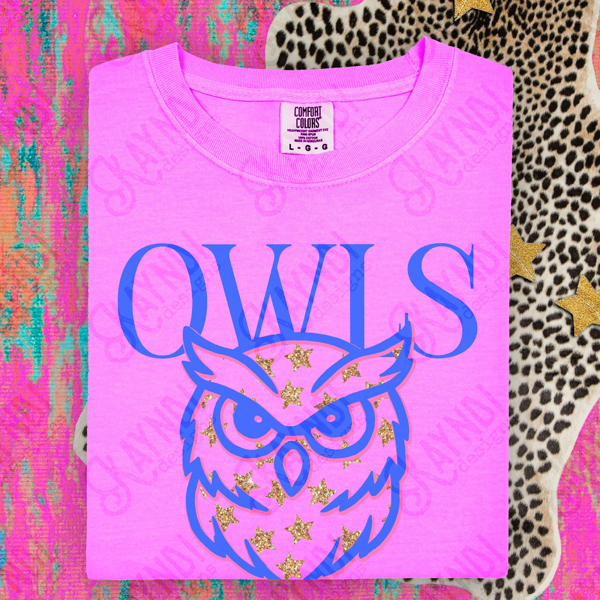 Glitter Star Mascots Owls Top