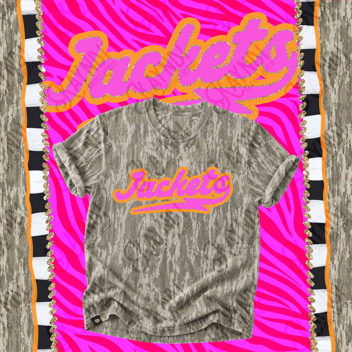 Prism Script Jackets Top