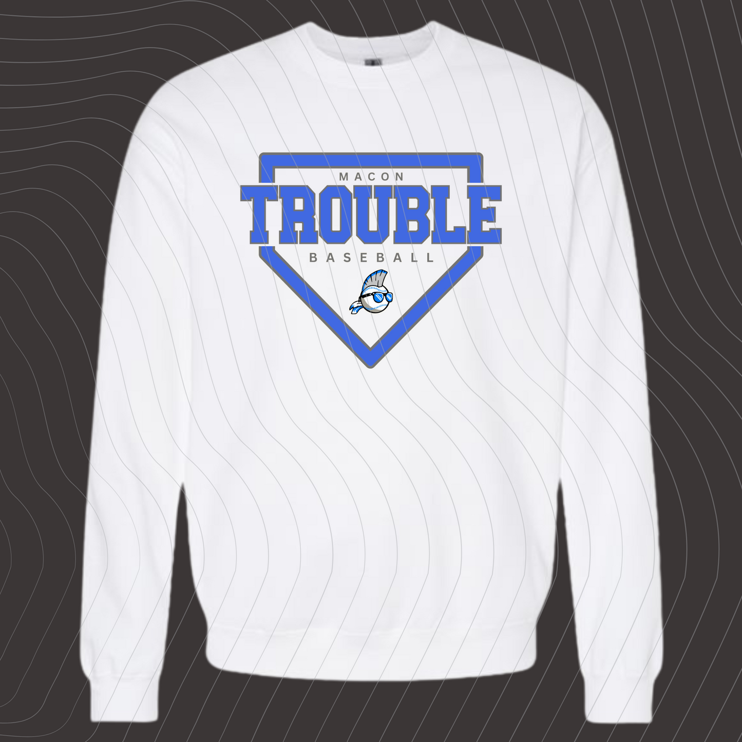 Macon Trouble-Design C- WHITE- Sweatshirt/ Hoodie