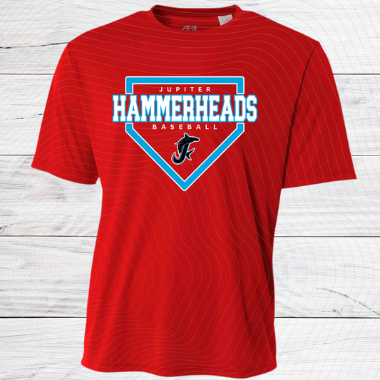 Hammerheads-B-RED- Short Sleeve/Long Sleeve Cotton and Dri Fit