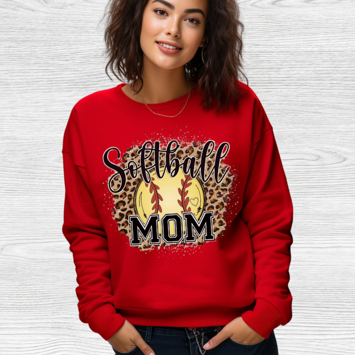 Softball Mom Leopard Top