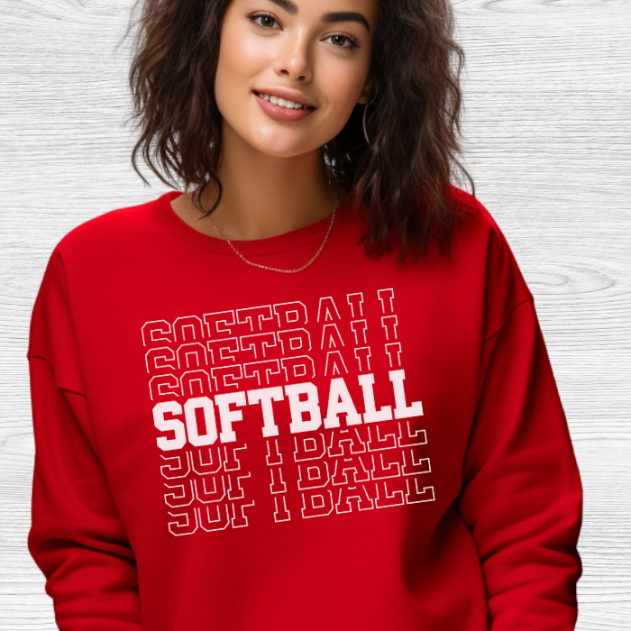 Softball on Repeat White Top