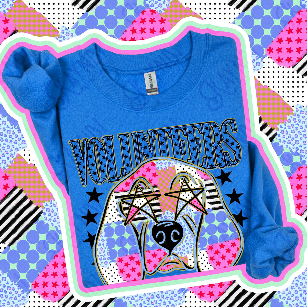 Patchwork Varisty Stars Volunteers Top