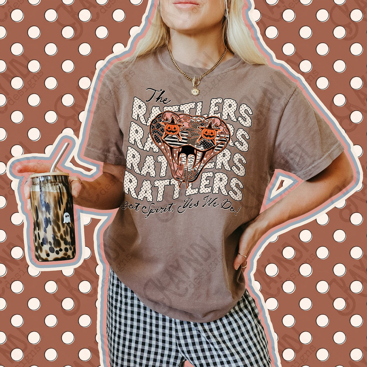 Patchwork Pumpkin Spirit Rattlers Top