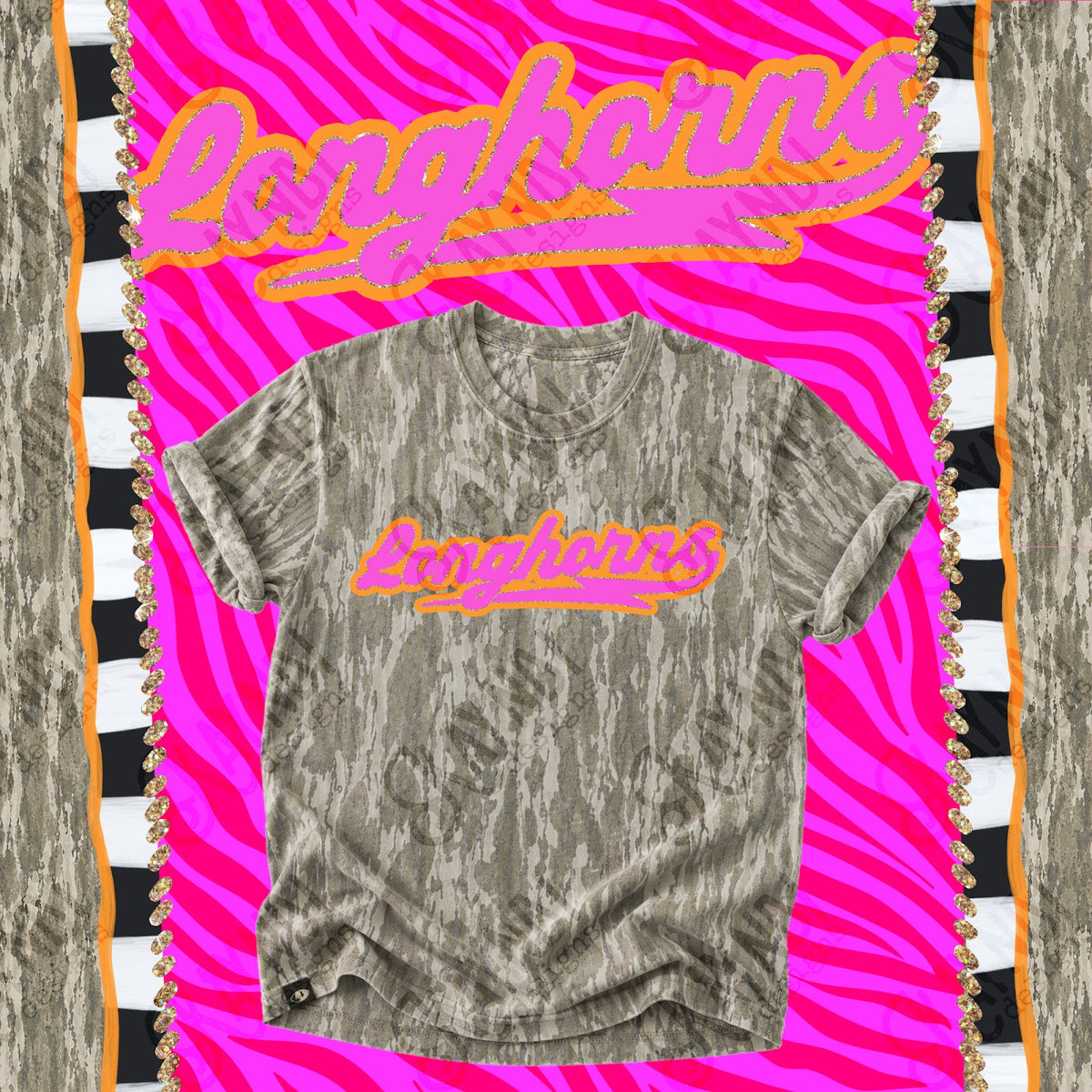 Prism Script Longhorns Top