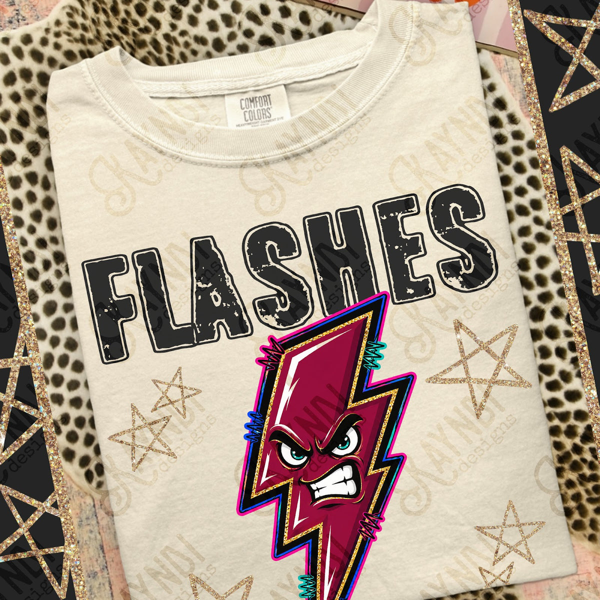 Grunge Varsity Flashes 2 Top