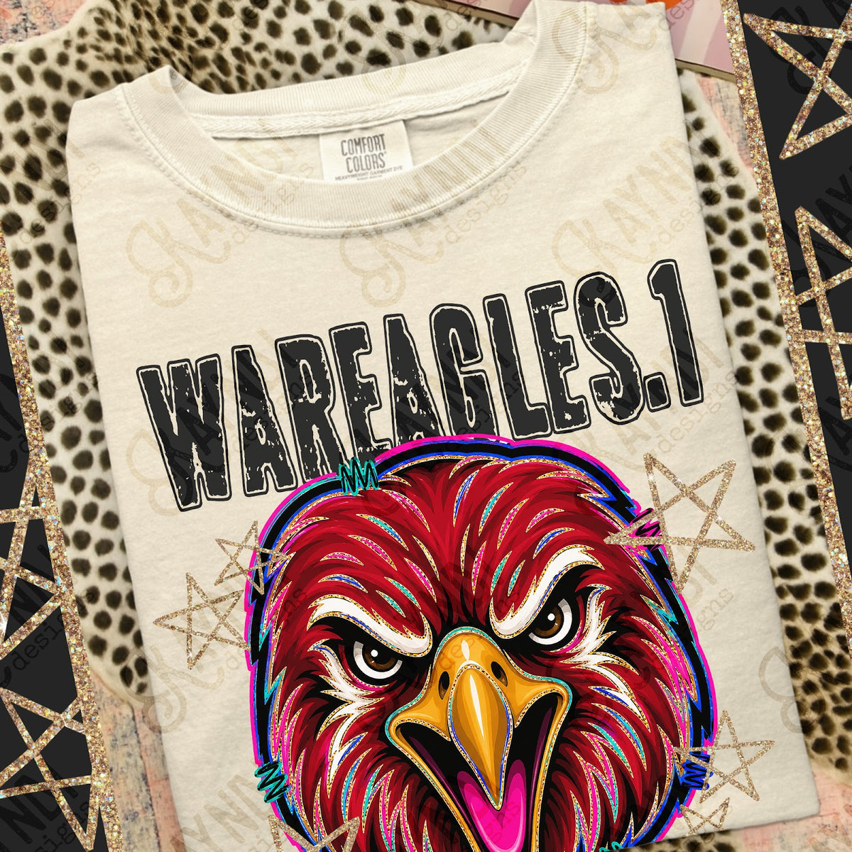 Grunge Varsity War Eagles Top