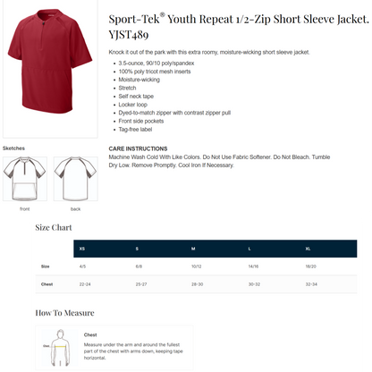 GA Savage 9u - Cage Jacket- 1/2 Zip