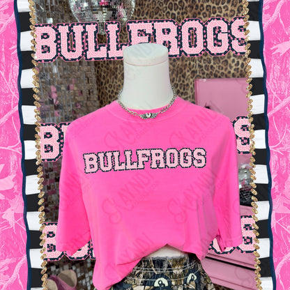 Varsity Stars Bullfrogs TropCowg CC Neon Pink Top