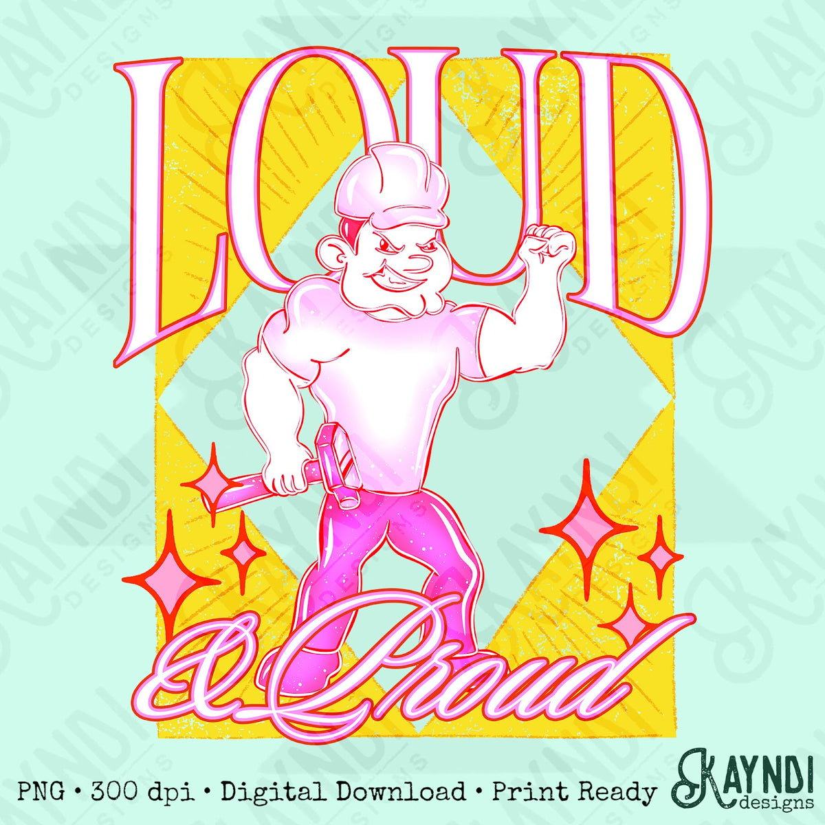 KayndiDesigns Loud and Proud Pink Boiler Top