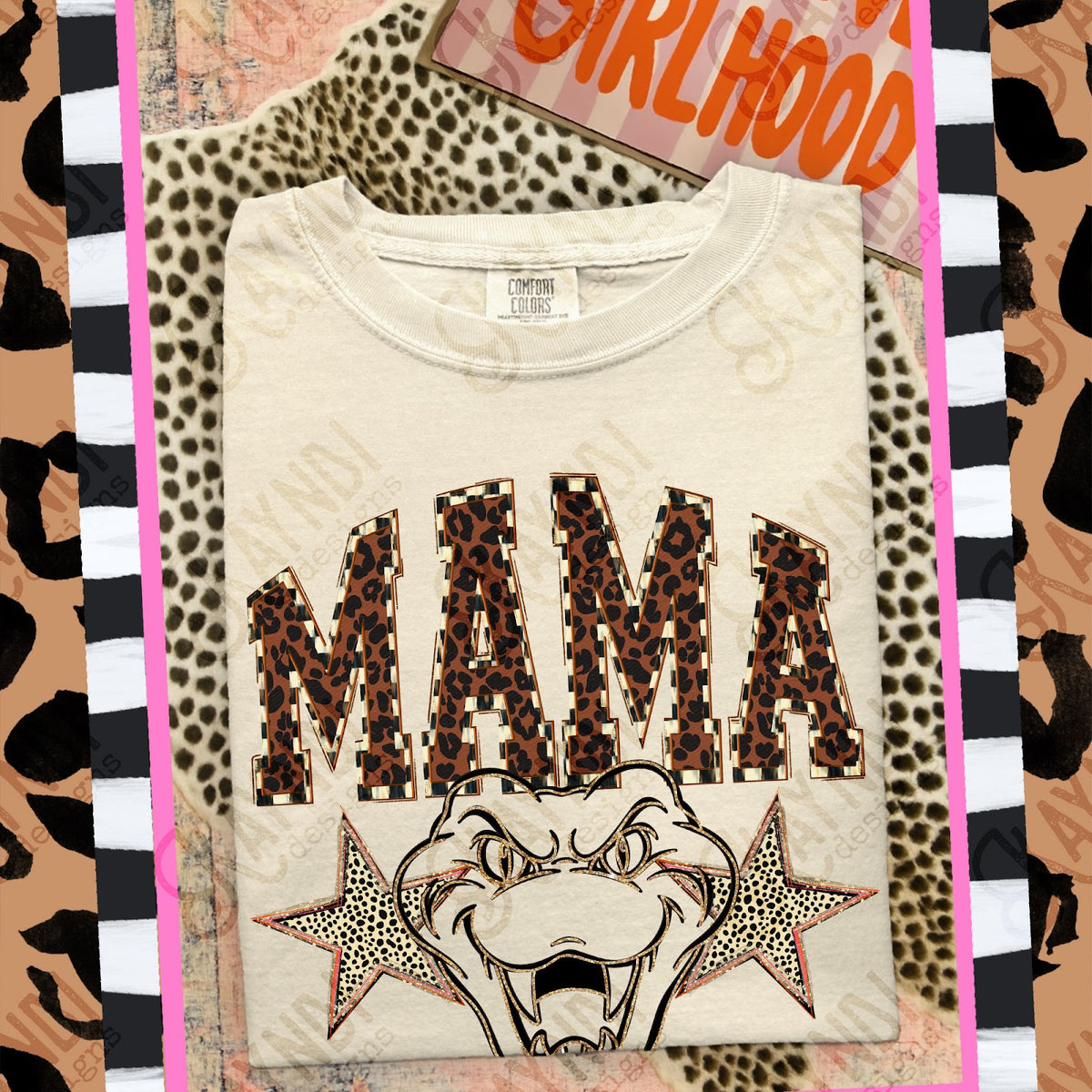 MAMA Fangs Top design mockup