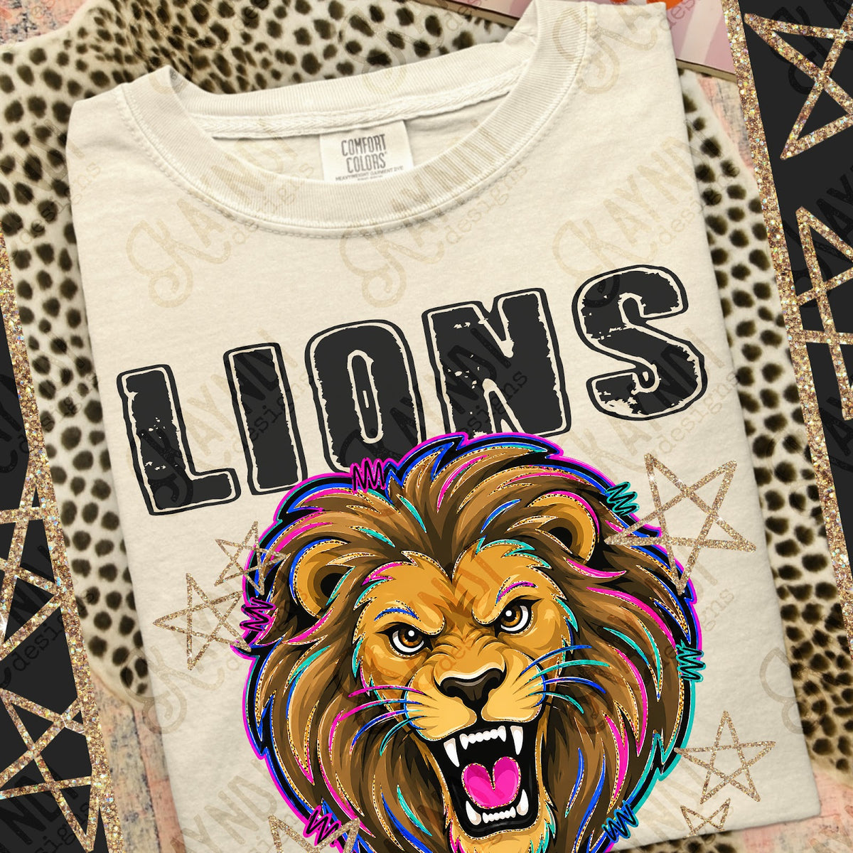 Grunge Varsity Lions Top